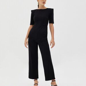 Love Bonito Chana Straight Leg Puff Sleeve Jumpsuit